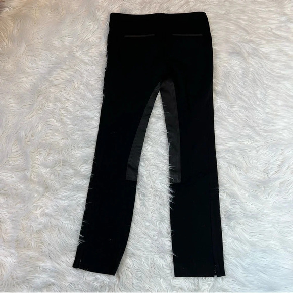 Theory Riding Pants C Fixture Ponte Black Leather Trim Casual Equestrian - Picture 8 of 11